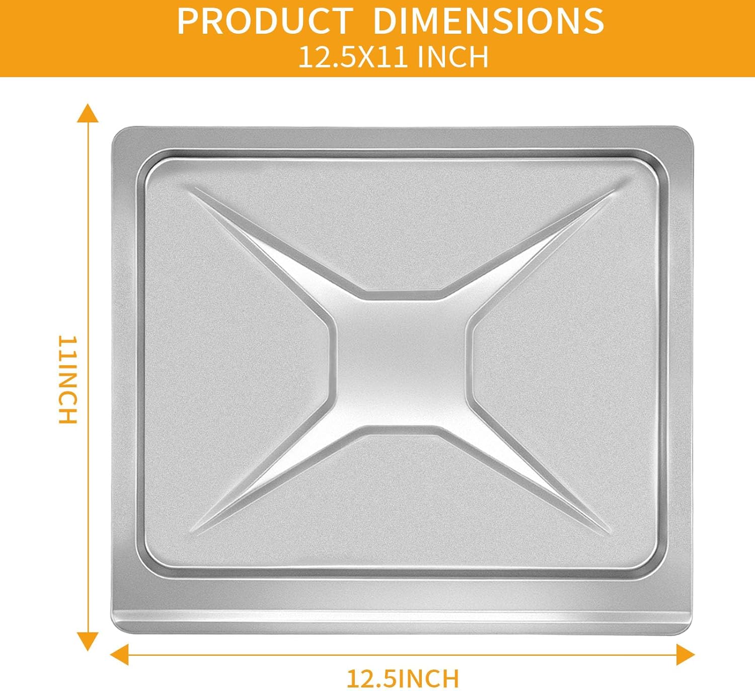 Air Fryer Drip Pan for Kalorik MAXX 26 Quart Air Fryer Oven Combo, 12.5×11×0.3 IN Crumb Bottom Tray 10 in 1 Countertop Toaster Oven Replacement Parts Accessories, Premium Steel, Dishwasher Safe