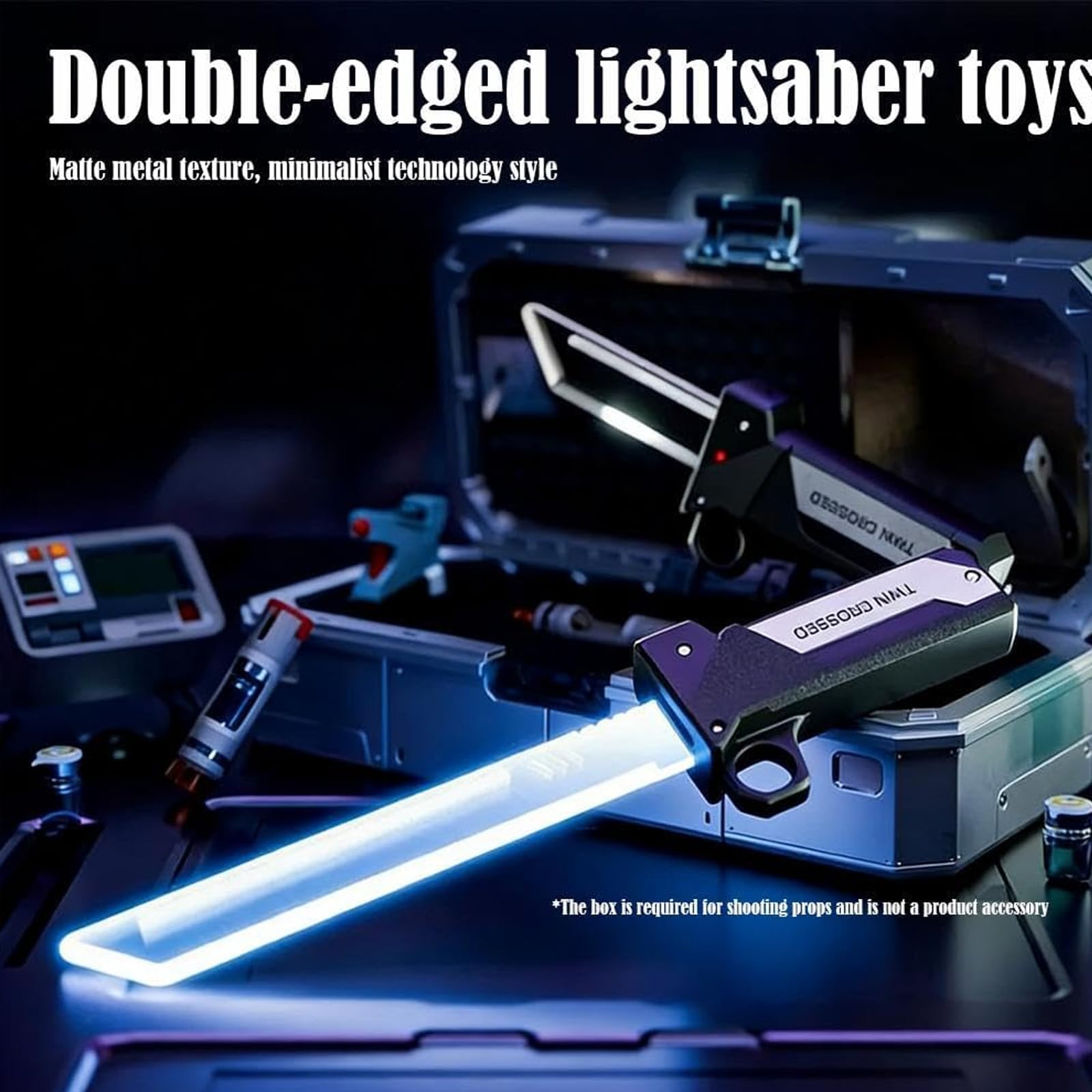 Spada Laser,Lightsaber,Sciabola Luminosa,Spada Sparkblade con Doppia Luce LED ed Effetto Spray,2 in 1 Spada Laser Retrattile,Ricarica USB-C,per Feste Cosplay,Halloween,Carnevale