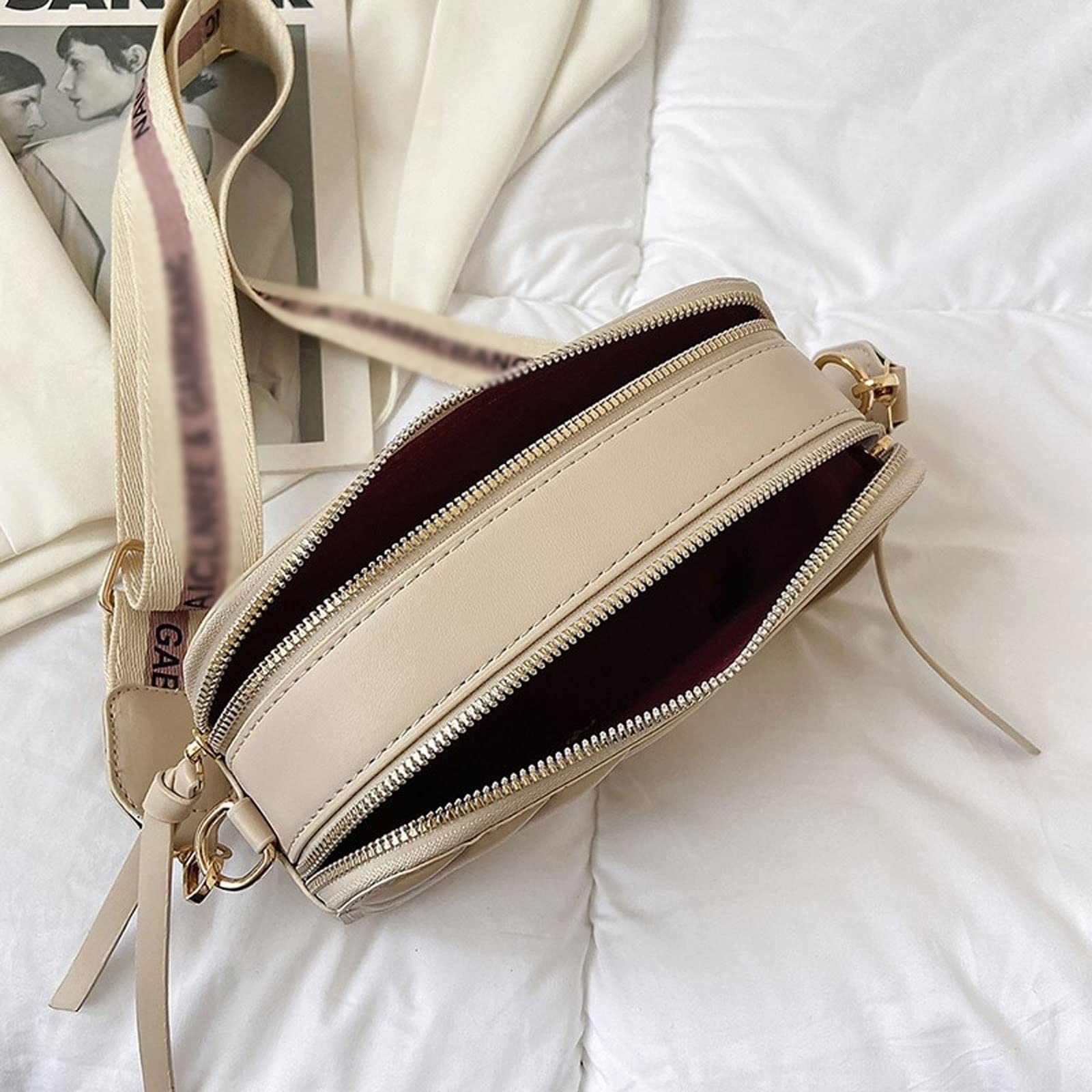 Damskie torby na ramię Vintage Women Crossbody Bag Soft PU Leather Luxury Handbags Women Bags Designer Female Small Messenger Shoulder Bag(Pink)