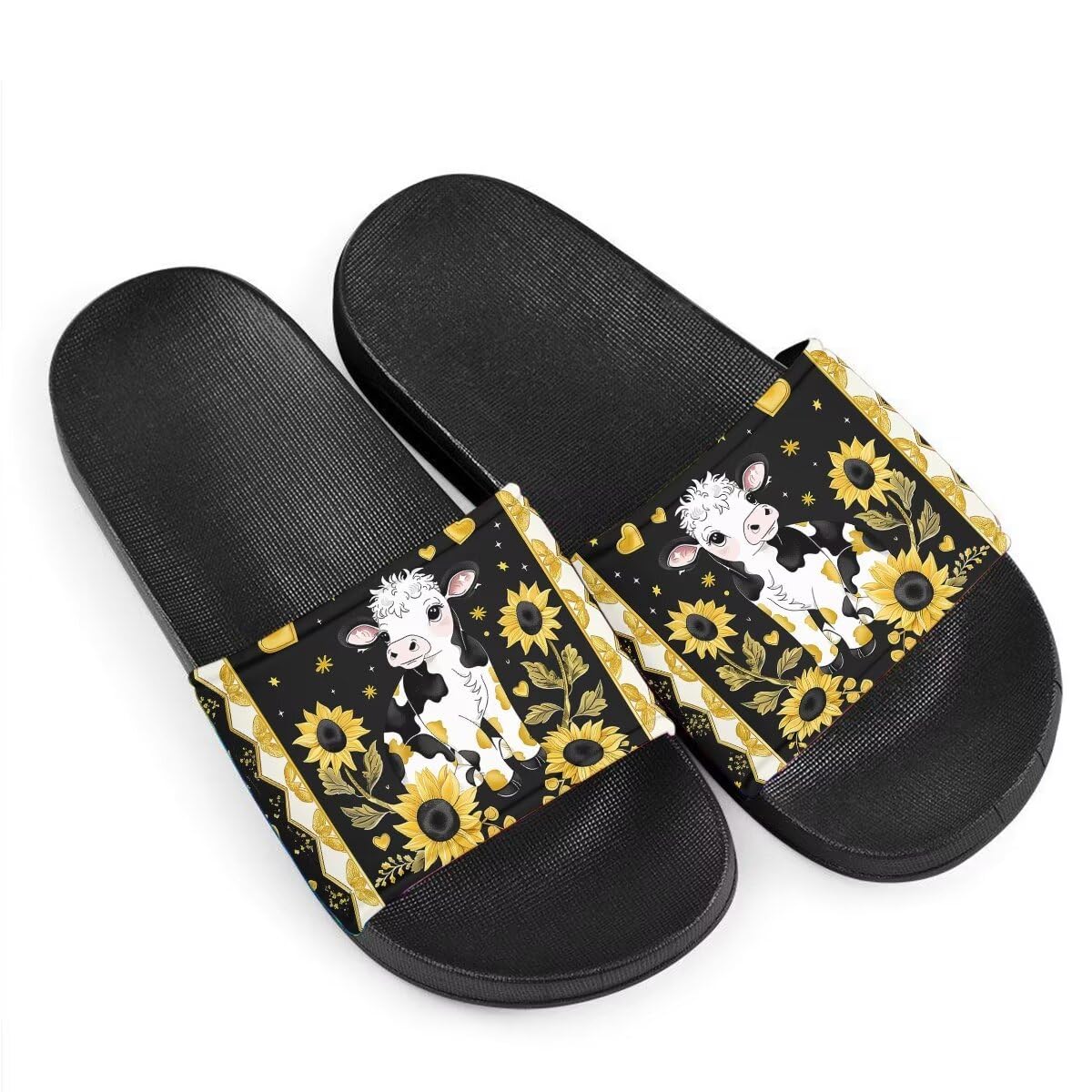 Howilath Novelty Animals Pattern Women's Slide Sandals Undersea Travel Print EVA Soft Sole Open Toe Flat Sandals for Women Gift