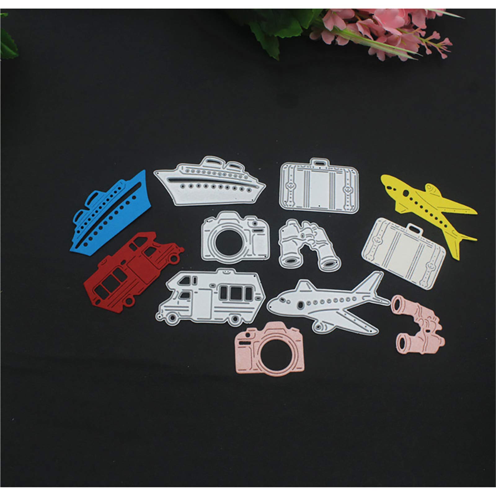 Ship Plane Metal Cutting Dies DIY Scrapbook Embossing Paper Cards Album Art Stencil