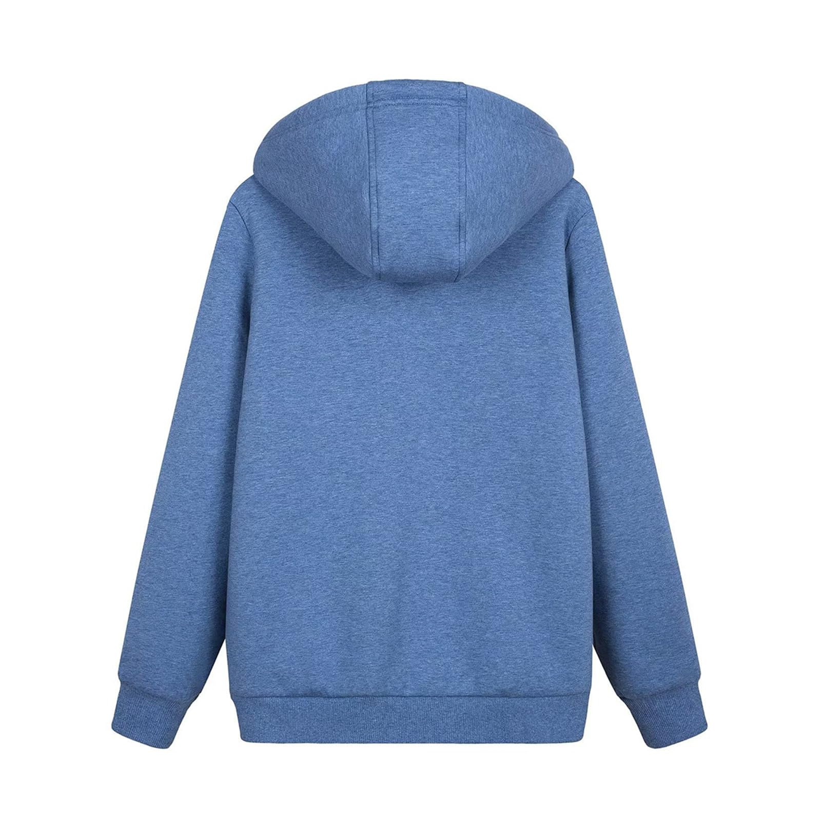Sweejim Giacca In Pile Da Donna Con Cerniera Casual Felpa Con Cappuccio Invernale Caldo Addensato