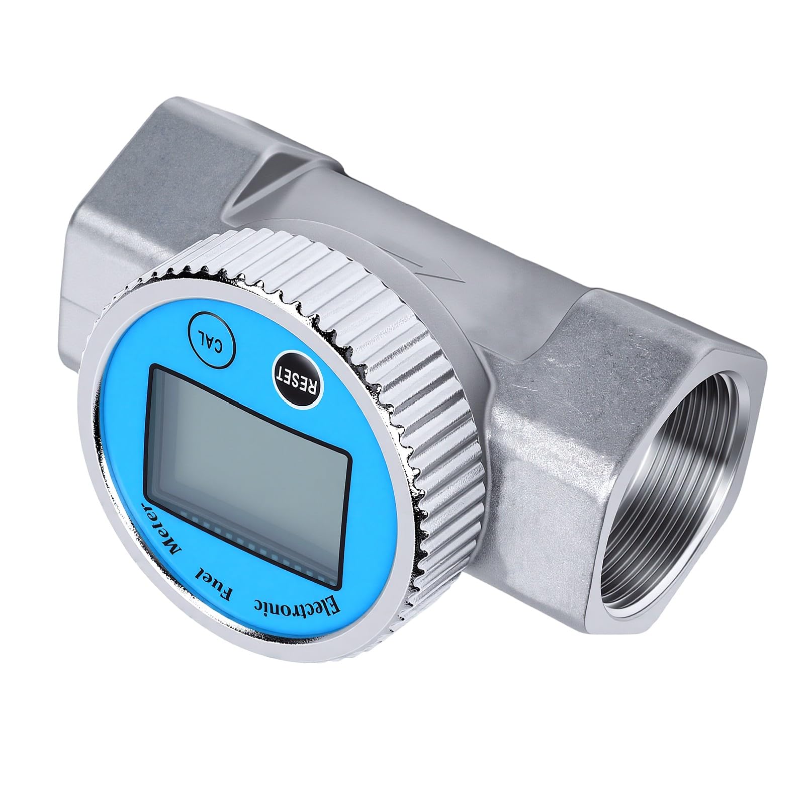 Tangxi Przepływomierz Cyfrowy 35-280L/min, 1.5 NPT, LCD Display, do Wody | Water Proof Flow Meter for Fuel and Chemicals, Aluminum and PP, IPX7, Female Thread