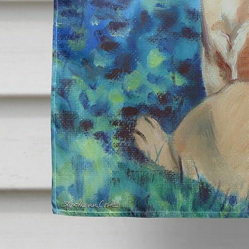 Miniatura 4 de Caroline's Treasures 7313CHF - Bandera de bulldog francés con flores para el porche, grande, para colgar en la pared, poliéster, tamaño de la casa,