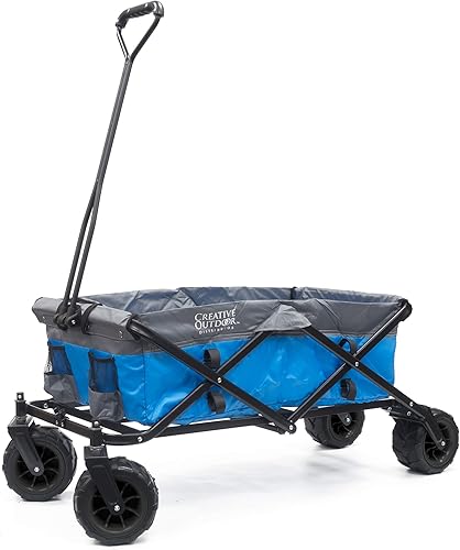 Carro creativo para exteriores para niños, capacidad de peso de 200 libras, carrito plegable y portátil todo terreno, playa, parque, jardín, camping