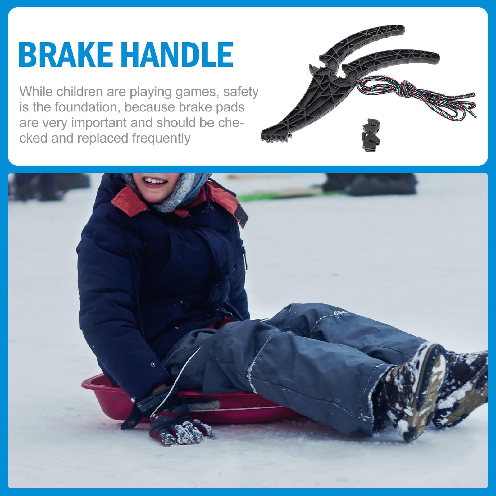 Manija de Freno de Snowboard Antideslizante para Esquí Accesorio de Trineo