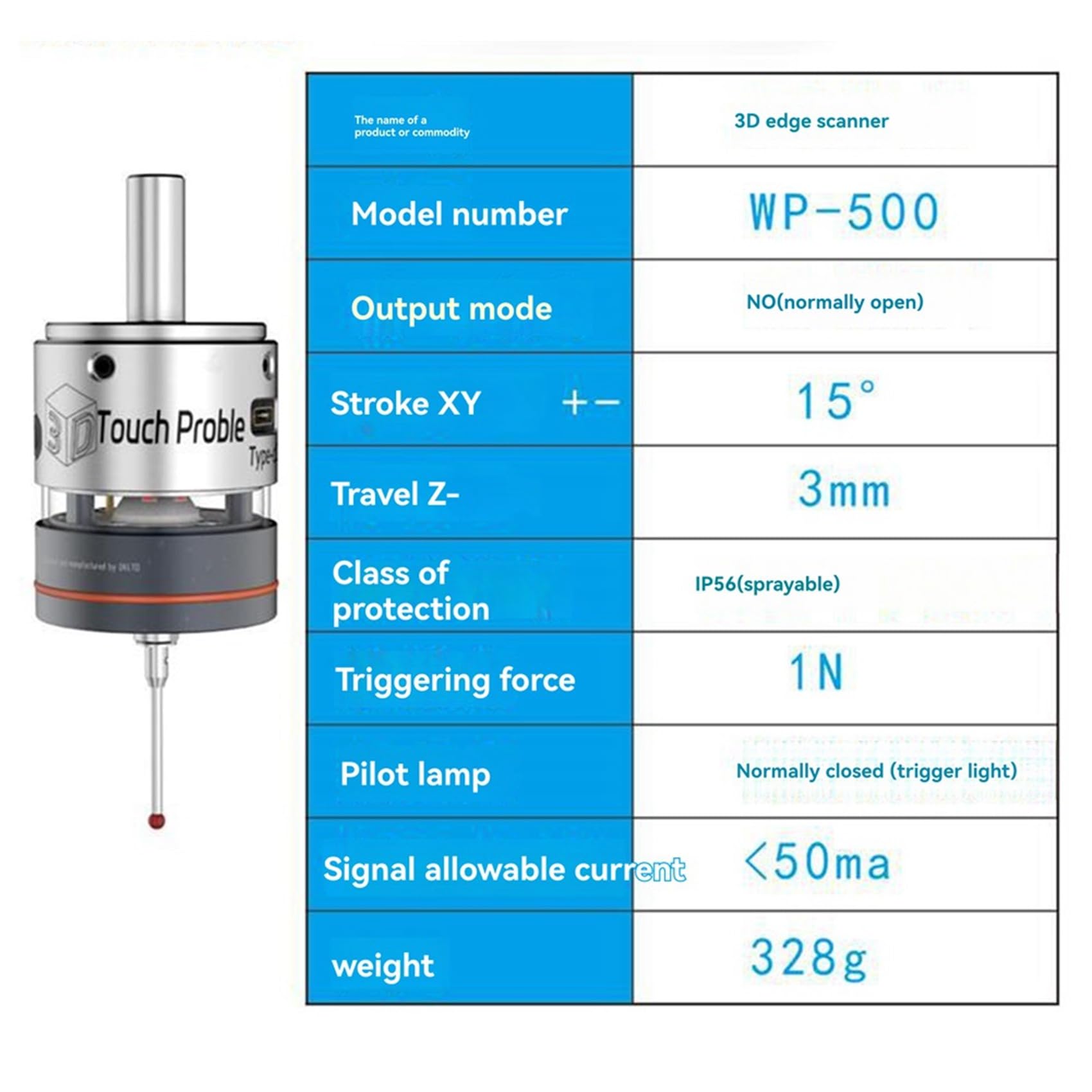 500 Fresadora CNC de alta precisión 3D centrado automático 3 coordenadas