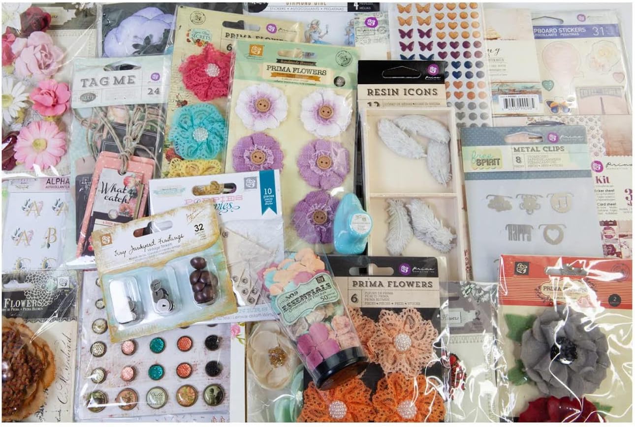 Prima Marketing Inc Warehouse Sale Mystery Box655350663094 Prima Scrapbooking Kits Gifts for Men Woman Kid 2023 Happy New Year Valentine Craft