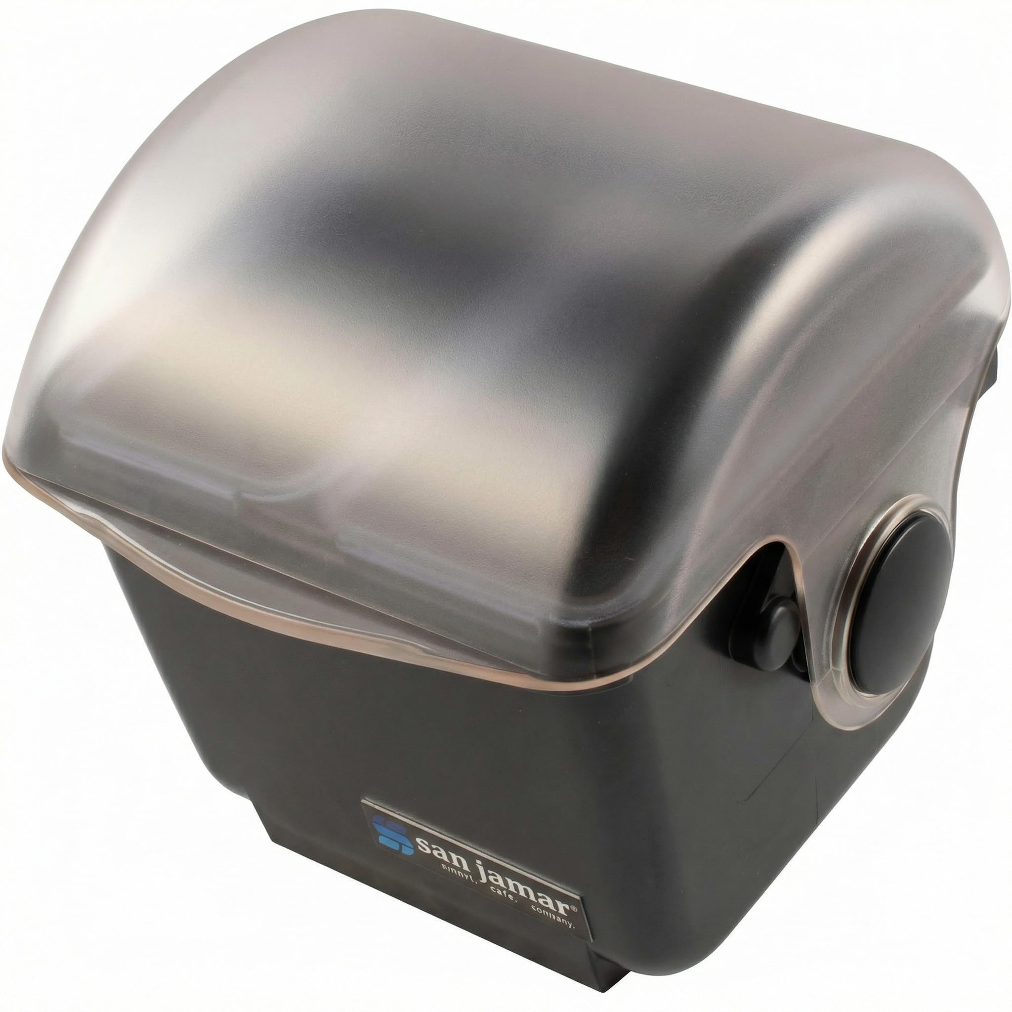 Mini Dome Condiment Bar 2 Compartnment with Dome Lid for Kitchen by San Jamar – 1 qt, 0.0 ounces, Acrylonitrile Butadiene Styrene (ABS), Black and Clear, Model BD2003