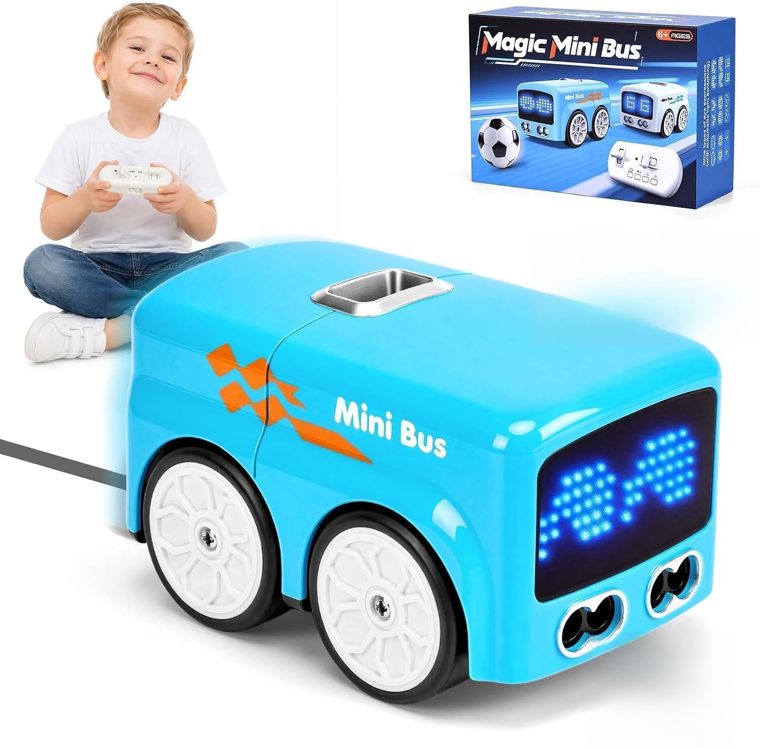 Umikk Magic Inductive Car Toy, Inductive Mini Interactive Cars Follows The Line, auto con sensore intelligente con funzione pennarello, carrello da disegno creativo per bambini pensiero Entwic (blu)