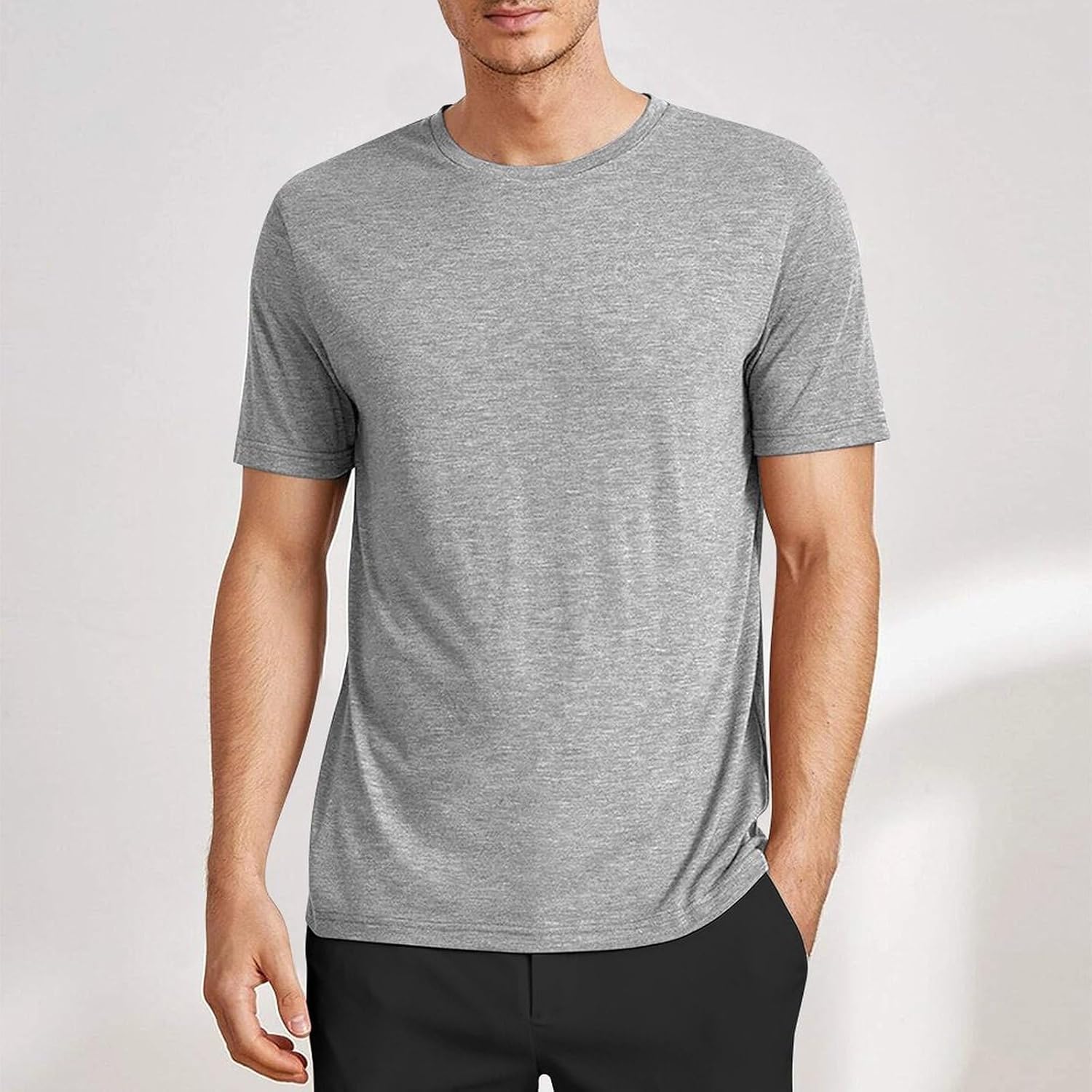 Custom Short Sleeve for Men, Personalized T Shirts Design Your Own Image Text Logo Front Print - Image 5