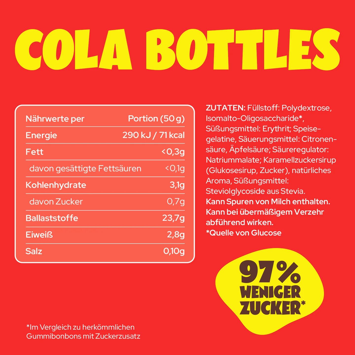 ahead Fruchtgummis Probierpaket 12 x 50g Großpackung | Gummibärchen ohne Zuckerzusatz | Nur 1g Zucker & 73 kcal pro Packung | Low Carb Süßigkeiten - 3