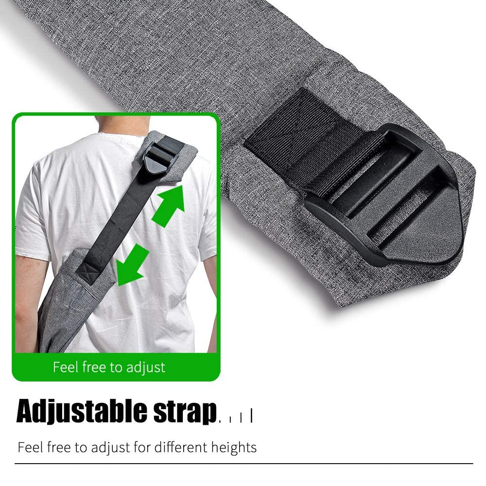Correa de hombro acolchada ajustable, con bolsillo con cremallera para viajes al aire libre