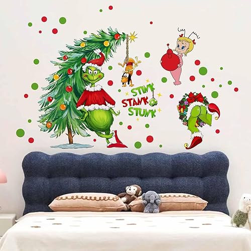 Miniatura 3 de Calcomanías de pared con texto en inglés "Merry Christmas", reutilizables, 3D, autoadhesivas, para fiestas, decoración de fiesta de Navidad, hogar,