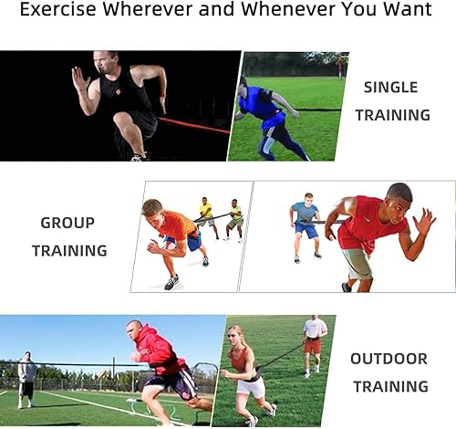 Miniatura 6 de Juego de entrenamiento de velocidad de resistencia, 8 piezas de ejercicio de fuerza explosiva, equipo físico, cuerda doble, mejora la agilidad,