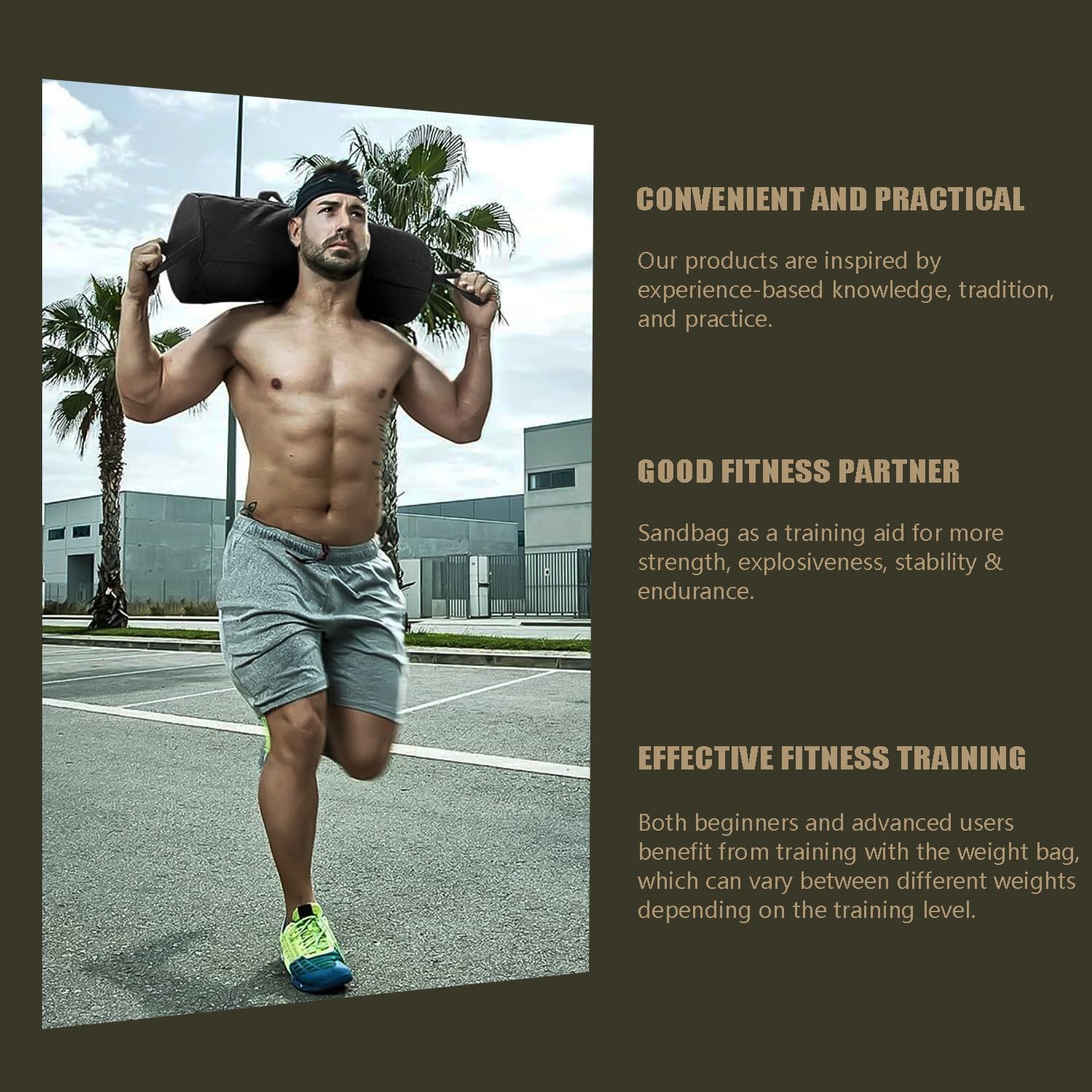 Favuit Sacco di sabbia, sacco per fitness, allenamento della forza, regolabile, con 3 tasche interne Core Power Bag, sacco di sabbia per allenamento funzionale, allenamento di forza