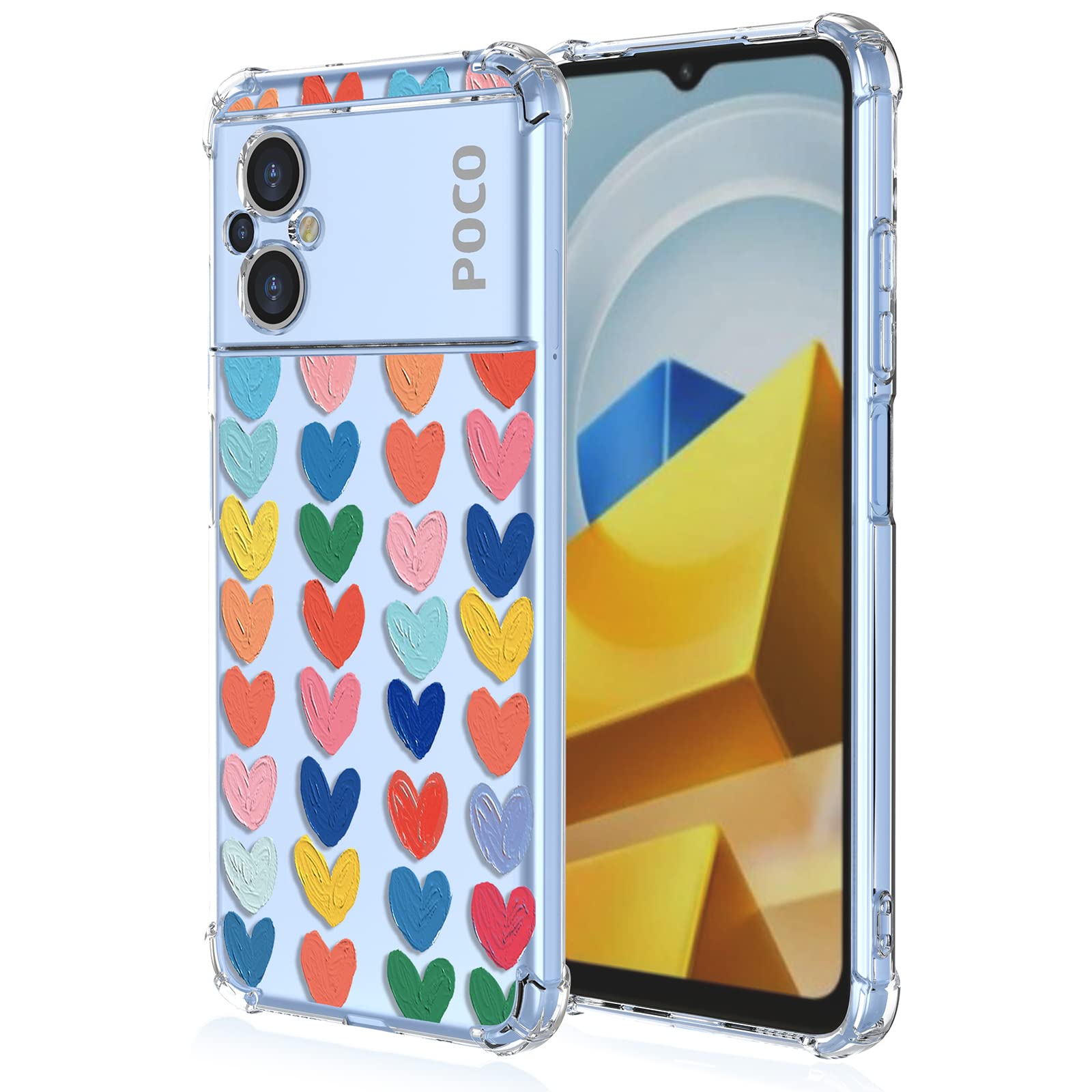 Cover XINYEXIN Per Xiaomi Poco M5 – Custodia Floreale Trasparente Con Protezione Antiurto, Design Kitten, Morbida TPU