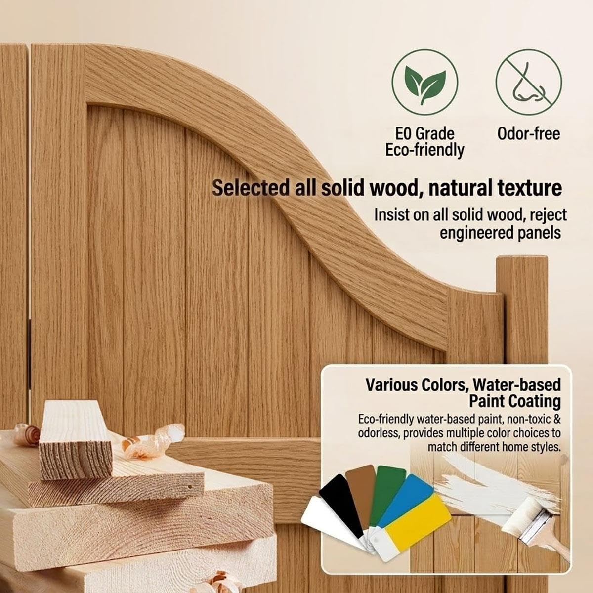 Porte Battante en Bois, Porte Saloon Double, Portes de Café avec charnières