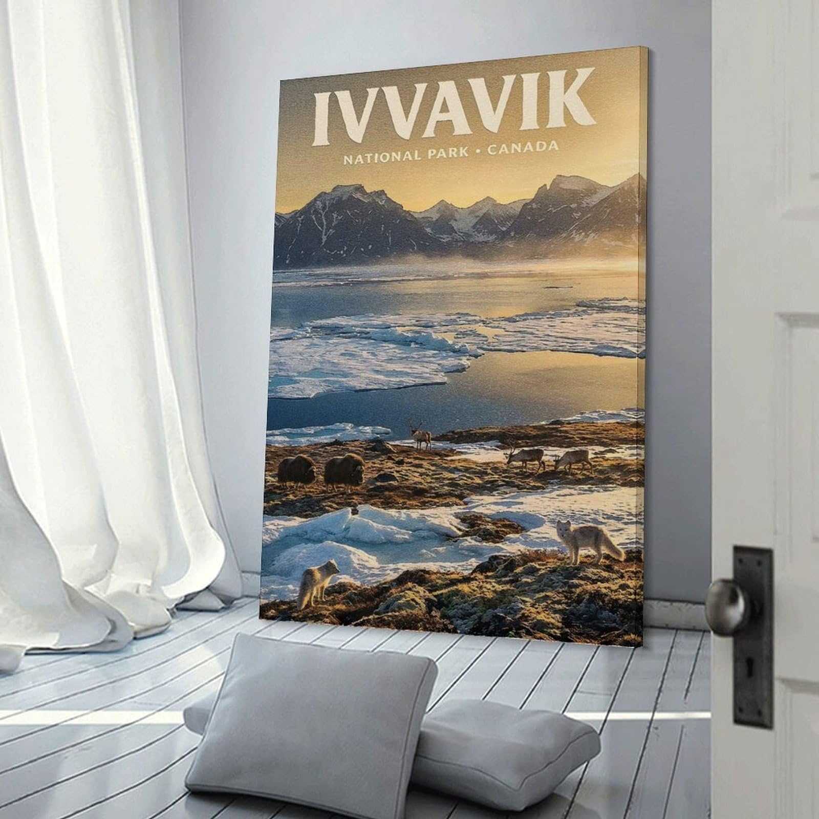 Junmoney Ivvavik National Park Canada Landscape Home Decor Wall Art 24x36inch(60x90cm), for Restful Interiors, Bedrooms Or Small Rooms, Decorative Wall Art for Cosy Rooms