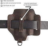 Vista 3 de Topstache Funda multiherramienta de cuero, organizador de cinturón EDC para el trabajo y uso diario, funda Leatherman, organizador de bolsillo EDC