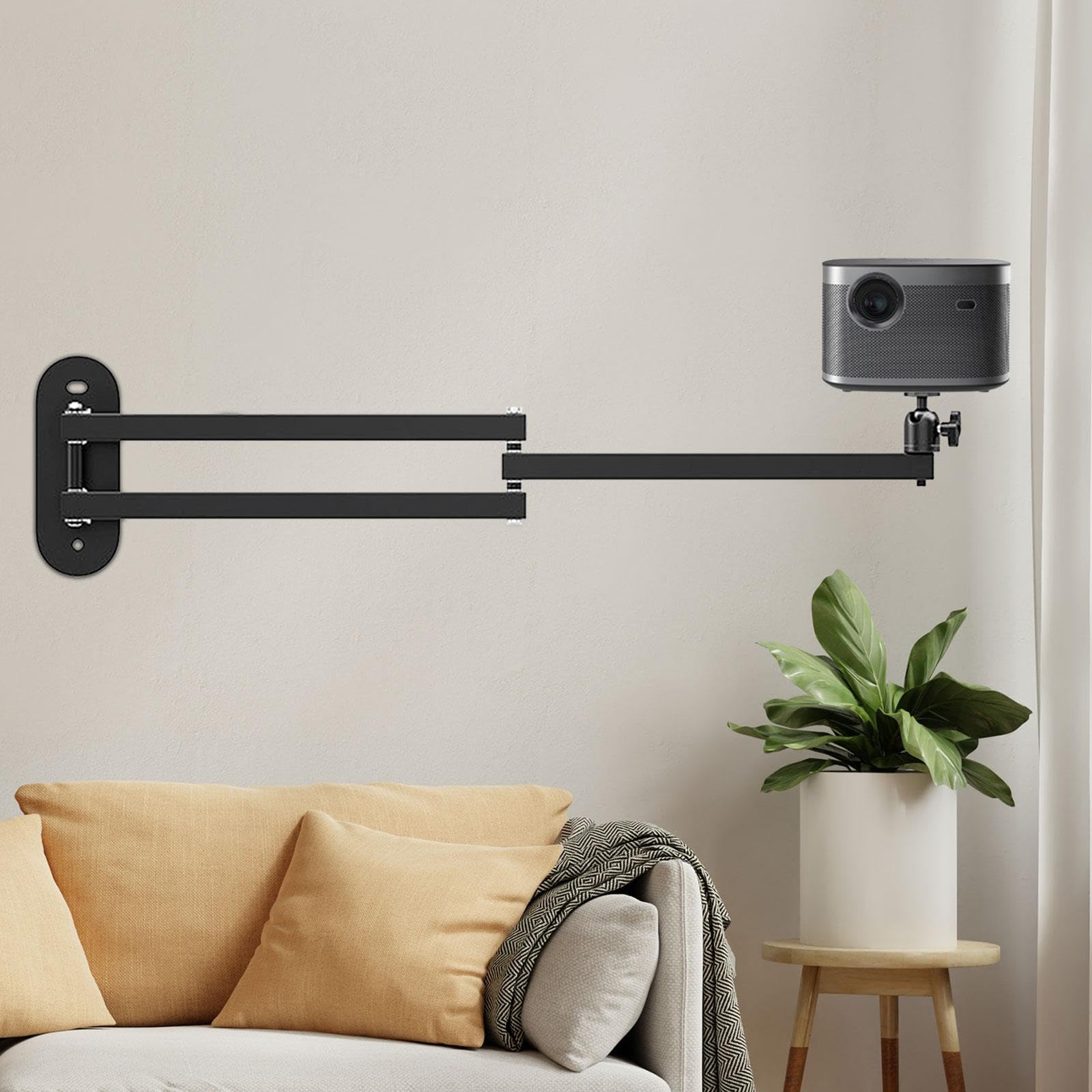 Soporte de pared para proyector de metal biaxial de 80 cm, biaxial de 80 cm