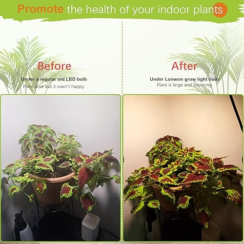 Miniatura 7 de Lonwon Bombilla LED de cultivo para plantas de interior, bombilla de 30 W, bombilla de cultivo PAR38, E26, bombilla de crecimiento de plantas de