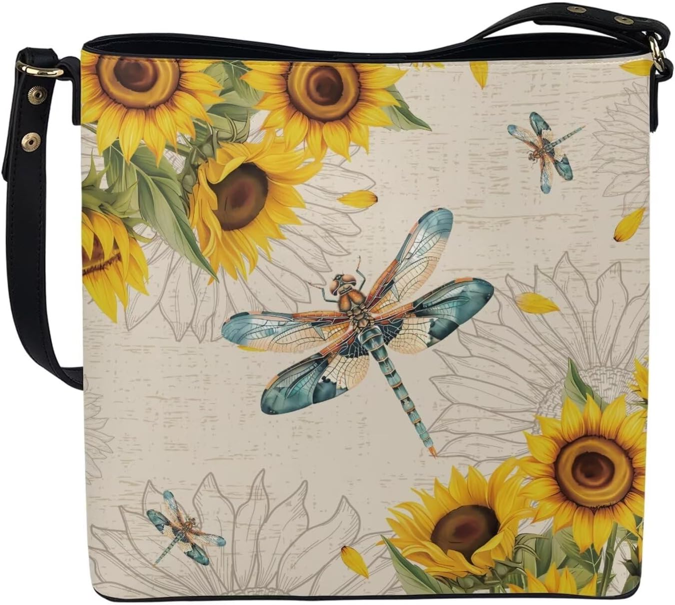 HUGS IDEA Handbags for Women's Leather Hobo Bags Shoulder Bucket Crossbody Purse