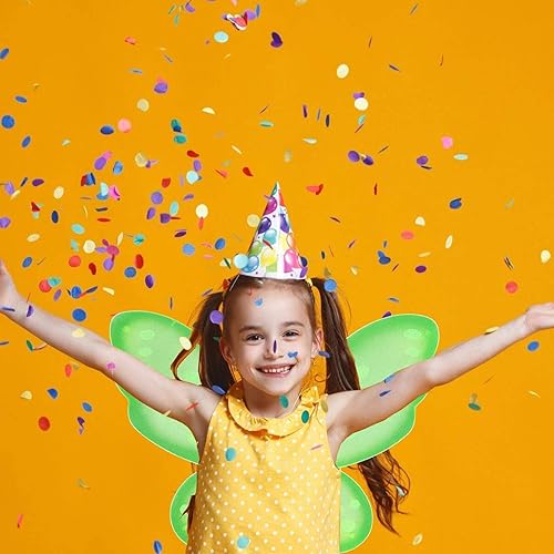 Miniatura 4 de NENMATTE Alas de hadas para niñas, alas de mariposa de hadas para fiesta de cumpleaños, alas de ángel brillantes, disfraz de Halloween