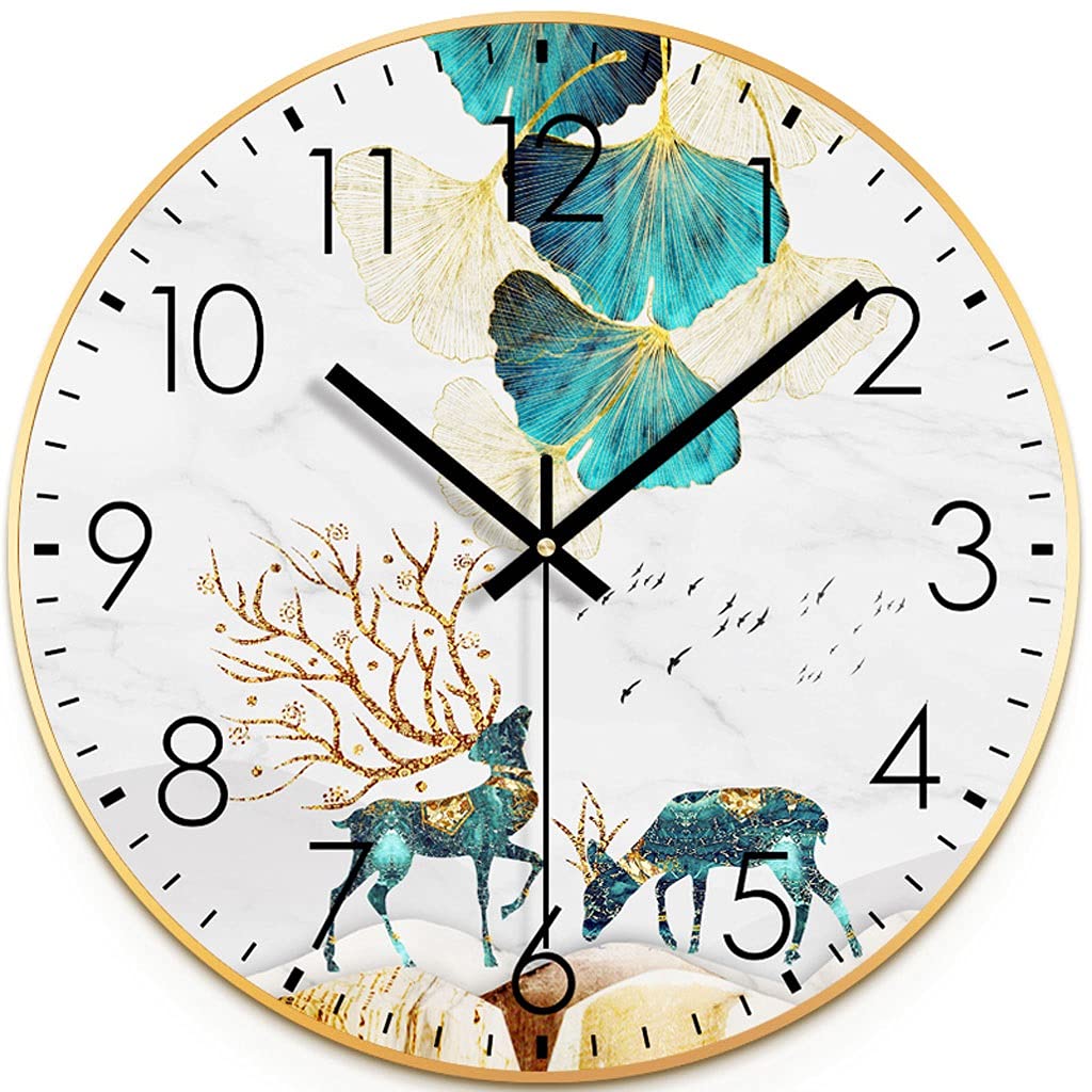 Reloj de pared silencioso que elimina el tictac molesto en decoraciones de salas de estar