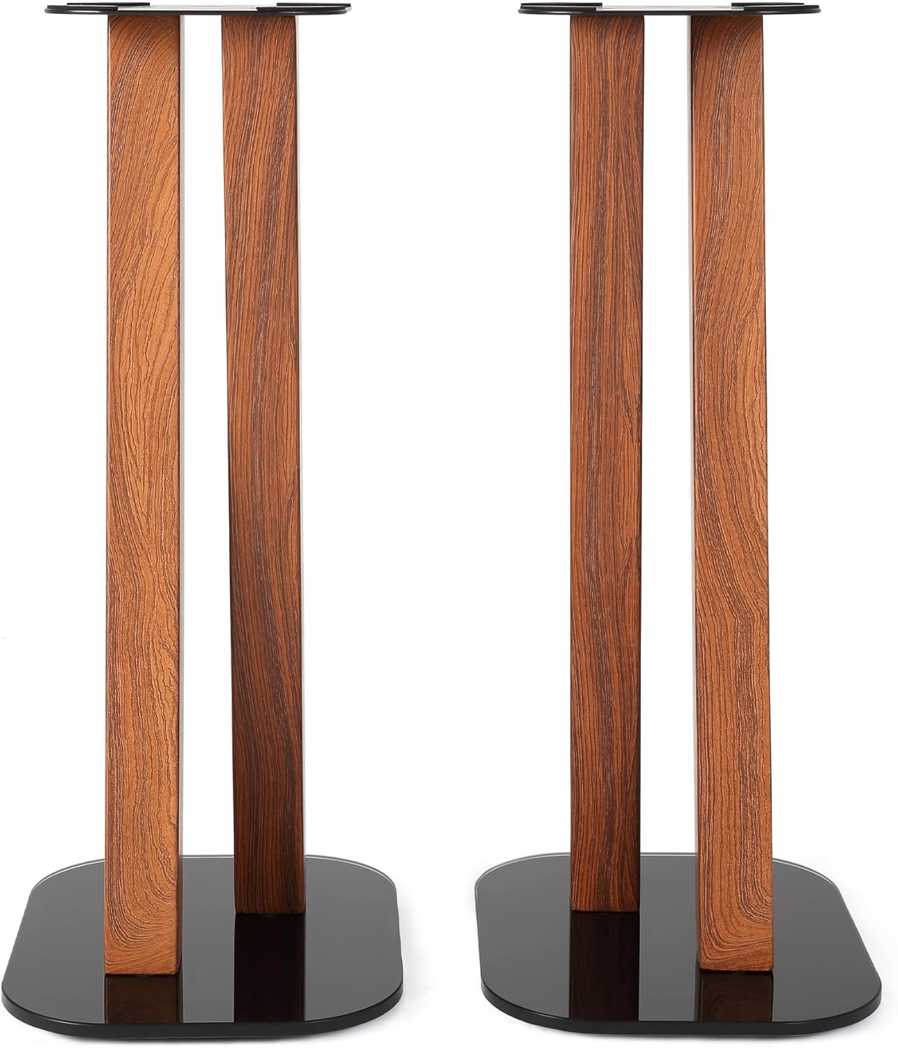 EXIMUS One Pair Fixed Height Universal Speaker Floor Stands - Cedar - 600 Series
