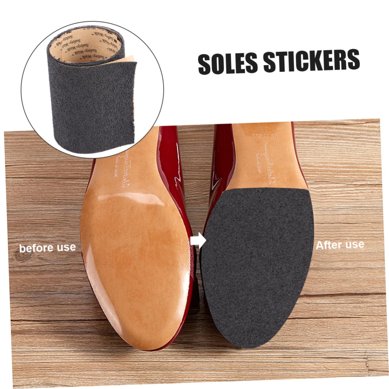 Ipetboom 3piezas Calcomanías Antideslizantes Para Zapatos Stickers De Para Altos y Botas Resistencia Al Desgaste Fácil Aplicación y Reducción De Ruido Negro