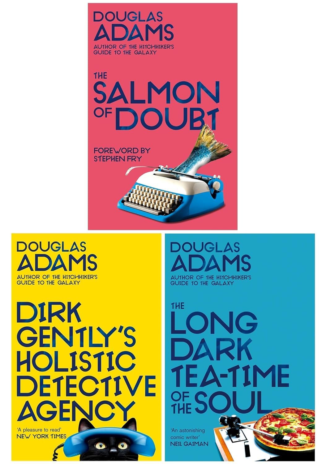Dirk Gently Series Collection 3 Books Set (Dirk Gently's Holistic Detective Agency, The Long Dark Tea-Time of the Soul, The Salmon of Doubt)