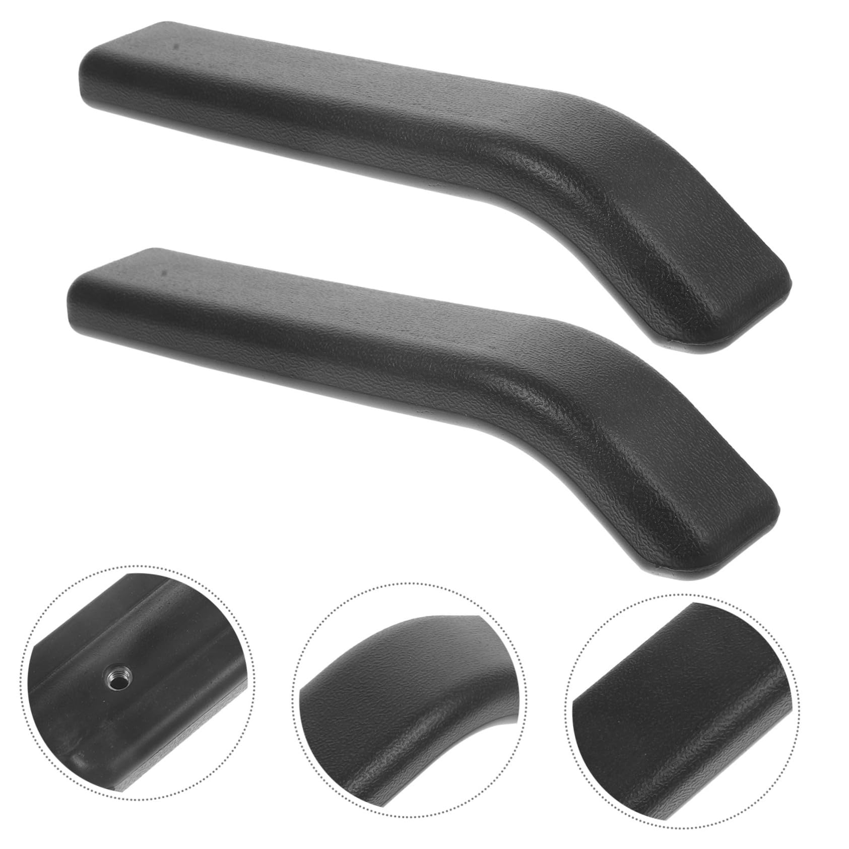 Operitacx 4 Paia CAM POSSO ARM guidare parti della Accessori Gel braccioli bracciolo Parti di sostituzione della forniture per sedie a rotelle plastica Black