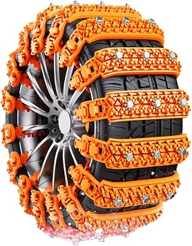 Tire Chains for Car, 10 Pieces Winter Car Snow Chains Anti-Slip Tire Chain Wheel Antifreeze Chain for Winter Driving Muddy Road