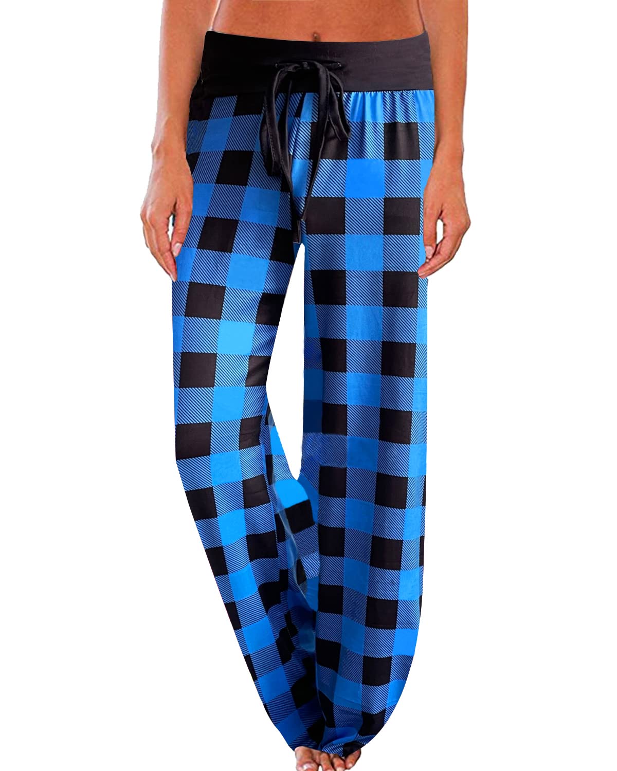 NEWCOSPLAY Women's Comfy Pajama Drawstring Wide Leg Pants