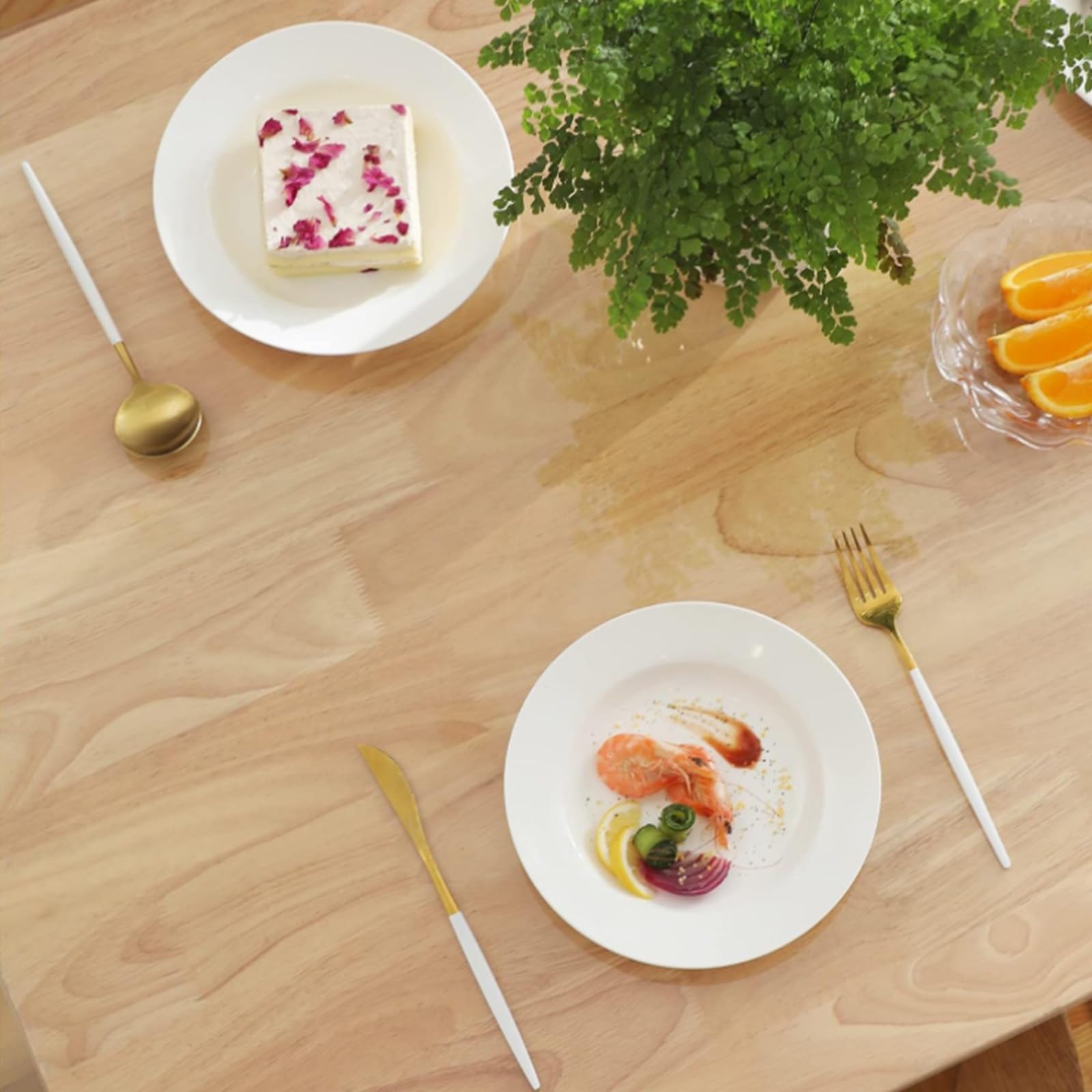 Tischfolie transparent，Wasserdicht Hitzebeständig Kratzfest Tischdecke Tischfolie Tischschutz für Ihren Tisch Für Esstische, Schreibtische und Kleiderschränke(90x170cm/35.4x66.9in)