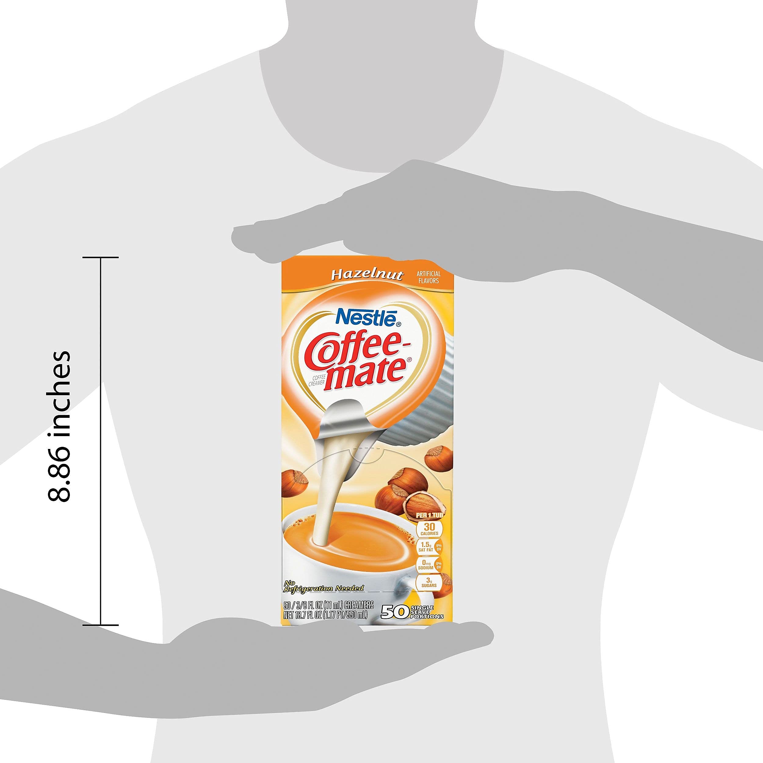 Hazelnut Flavor Liquid Coffee Creamer Cups (Box of 50) (Set of 4) by Coffee-mate