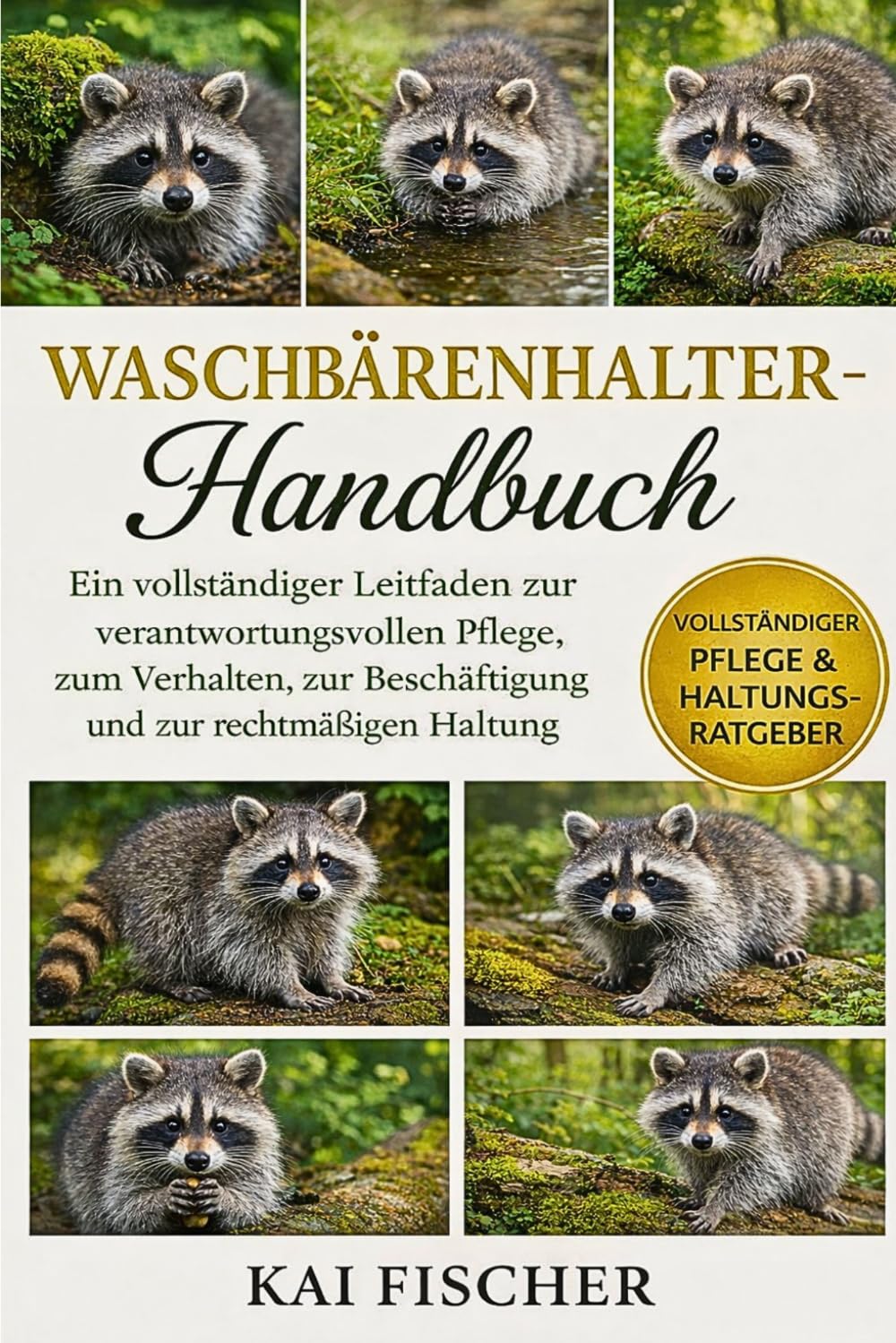 Waschbärenhalter-Handbuch: Ein vollständiger Leitfaden zur verantwortungsvollen Pflege, zum Verhalten, zur Beschäftigung und zur rechtmäßigen Haltung