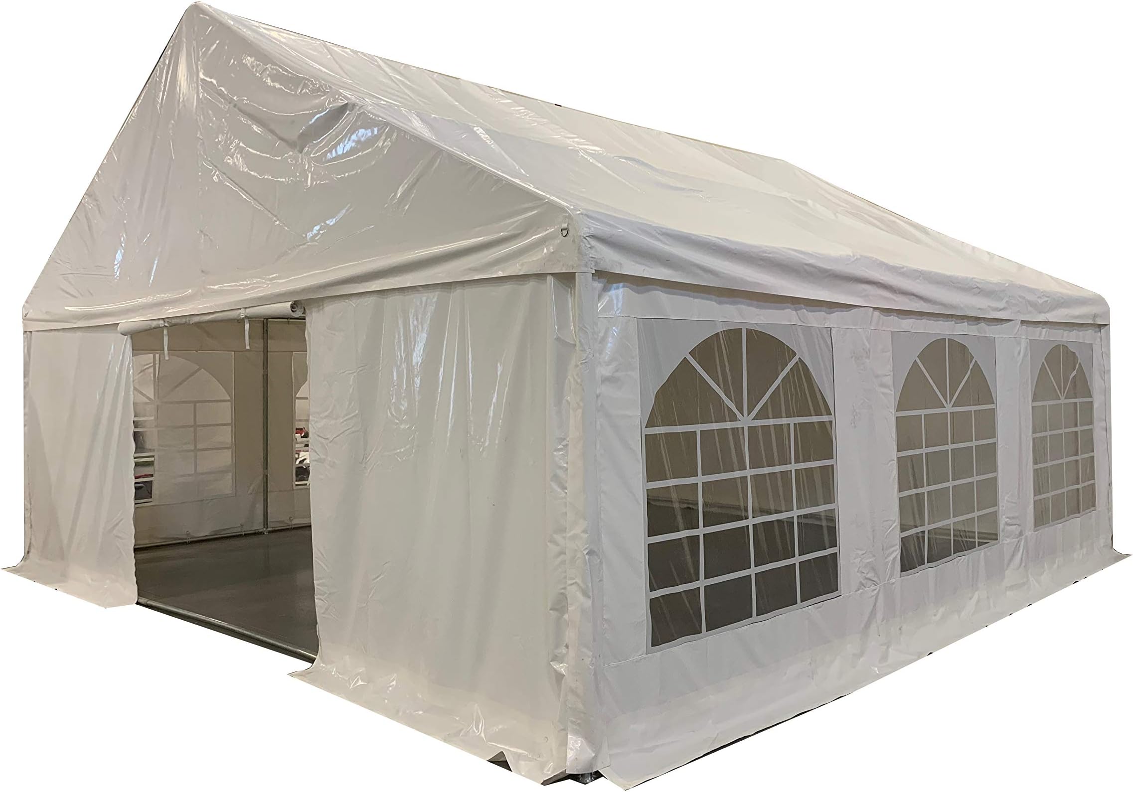 Shade Tree™ 20' x 20' Heavy Duty, Fire Resistant, Event Tent w/Sidewalls - 500g/m2 PVC Fabric