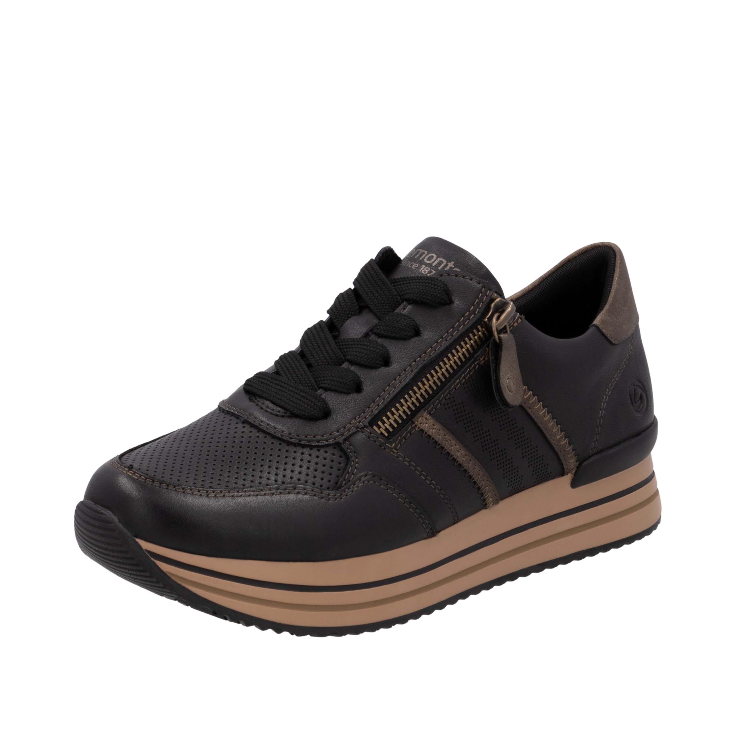 Remonte Women's D1318 Trainers, Black, 41 EU, Black, 8.5 UK