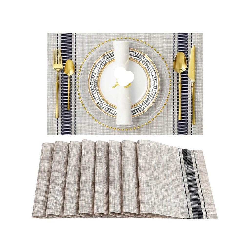 Sets de table antidérapants PVC lavables fini les taches de café