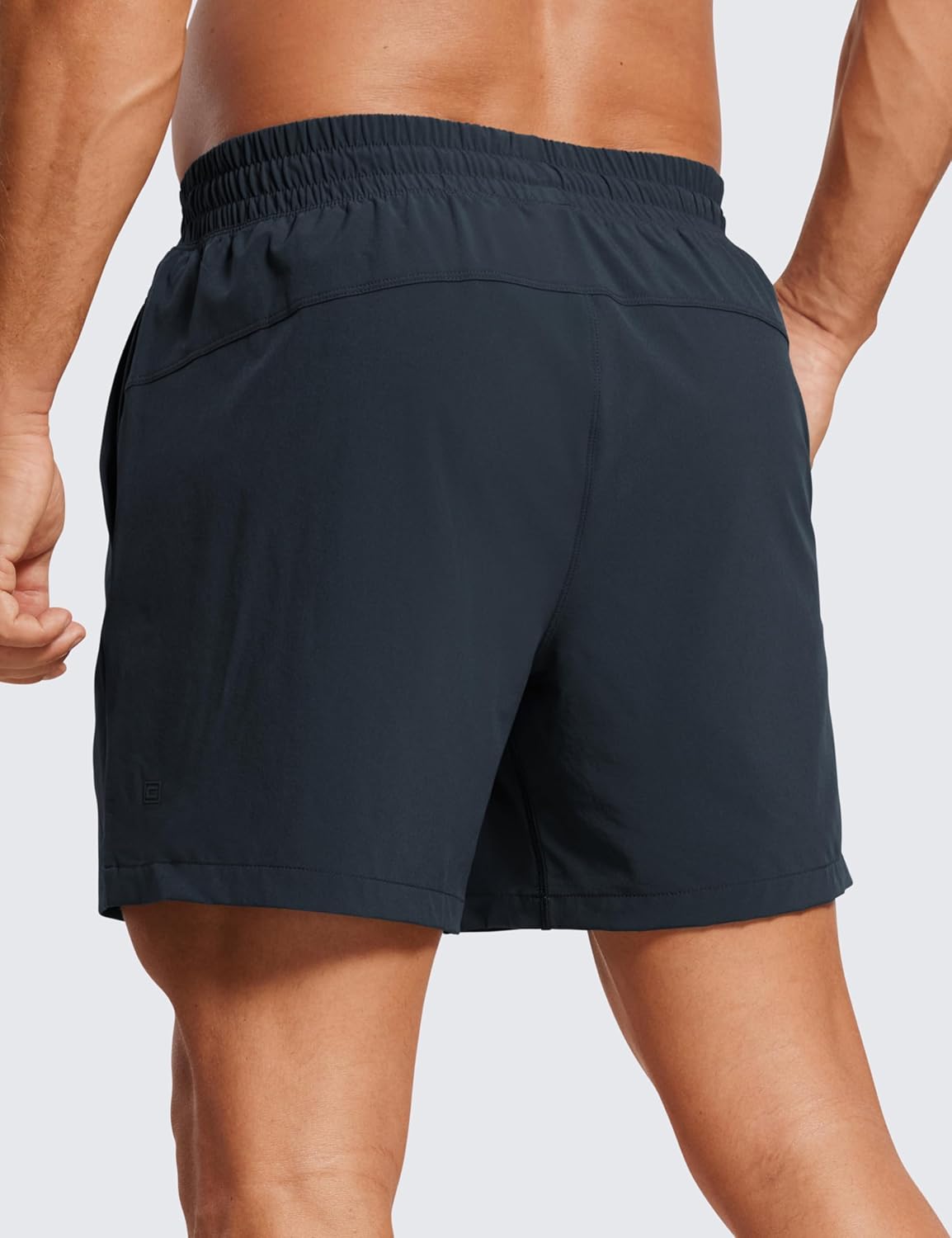 CRZ YOGA Mens 2 in 1 Running Shorts 5" - Lined Workout Quick Dry for Workout Sports Athletic with Pockets - Image 2