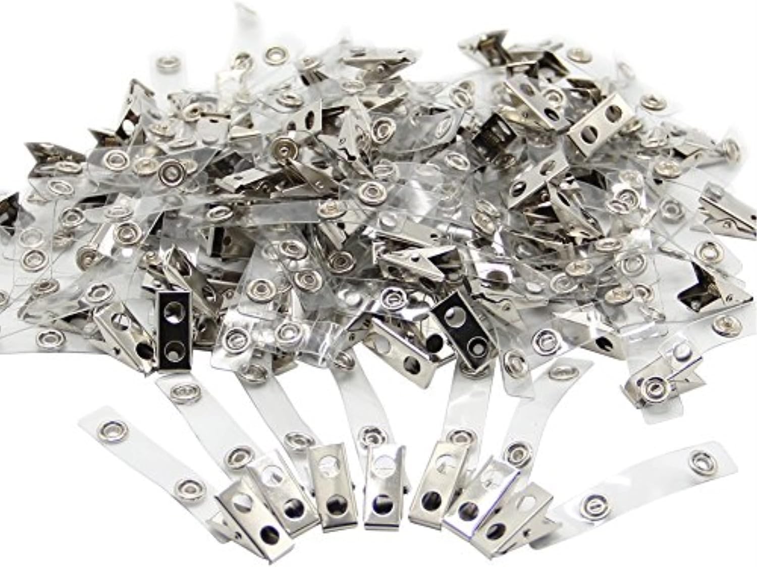 Happy Trees Destiny Metal Badge Clips with Strap Clear ID Strap Clip Adapter 100pc
