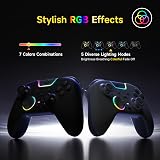 EasySMX X05 Pro Wireless Controller for PC Ergonomic Skin-Like Grip, Quiet-Touch Low-Noise Buttons, Dual Triggers, Hall Joysticks, 2 Programmable Buttons, RGB, 1000mAh Battery - 7