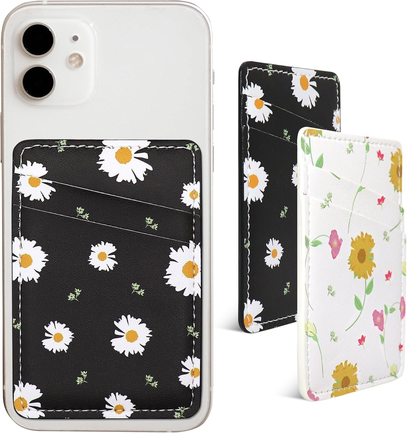 2Pack Card Holder for Phone Case, Leather Phone Card Holder