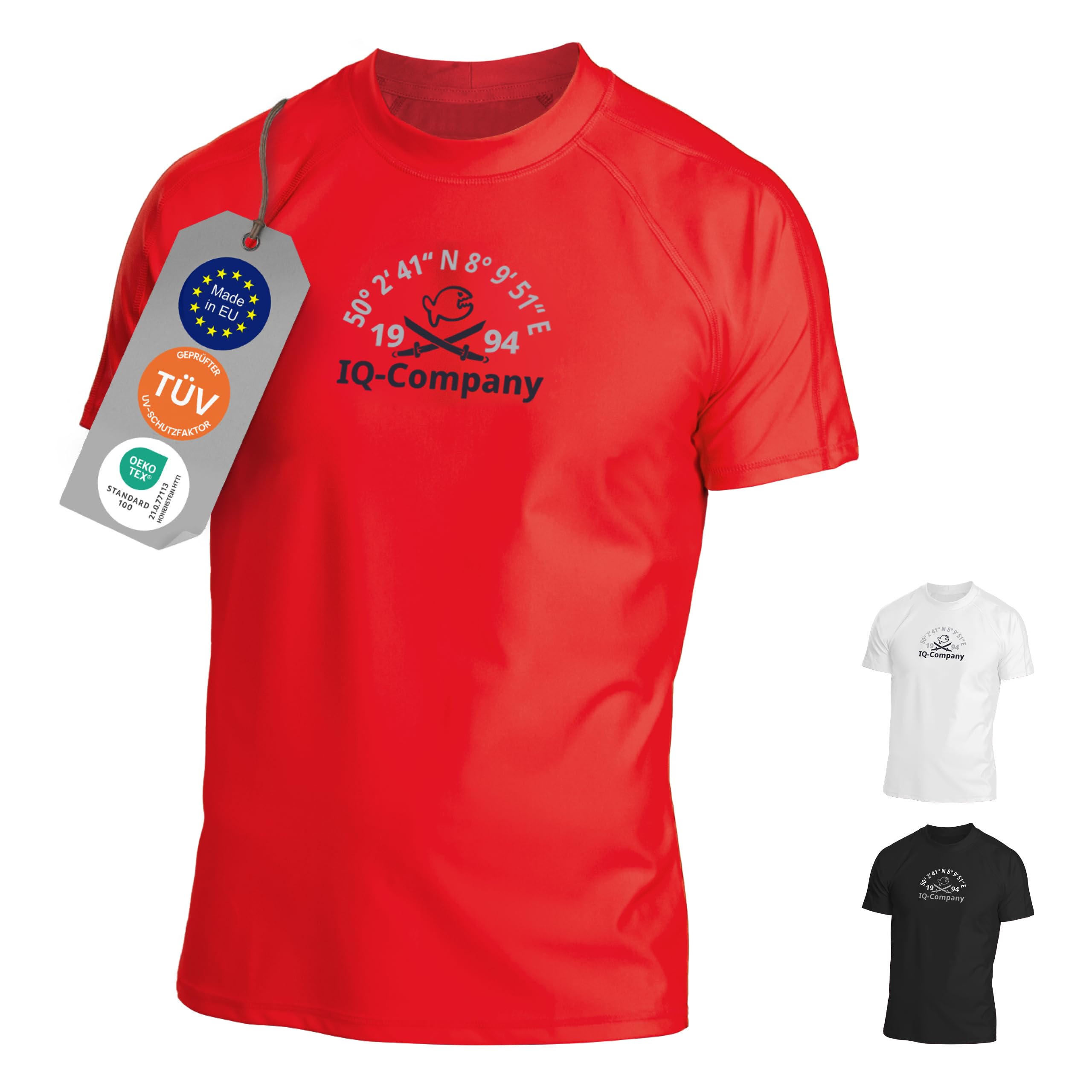 iQ-UV Shirt Herren Loose Fit – UPF 50+ UV-Schutz Rashguard für Wassersport – Schwimmshirt für Herren aus recyceltem Material – Surf-Shirt für Männer – atmungsaktiv & schnelltrocknend