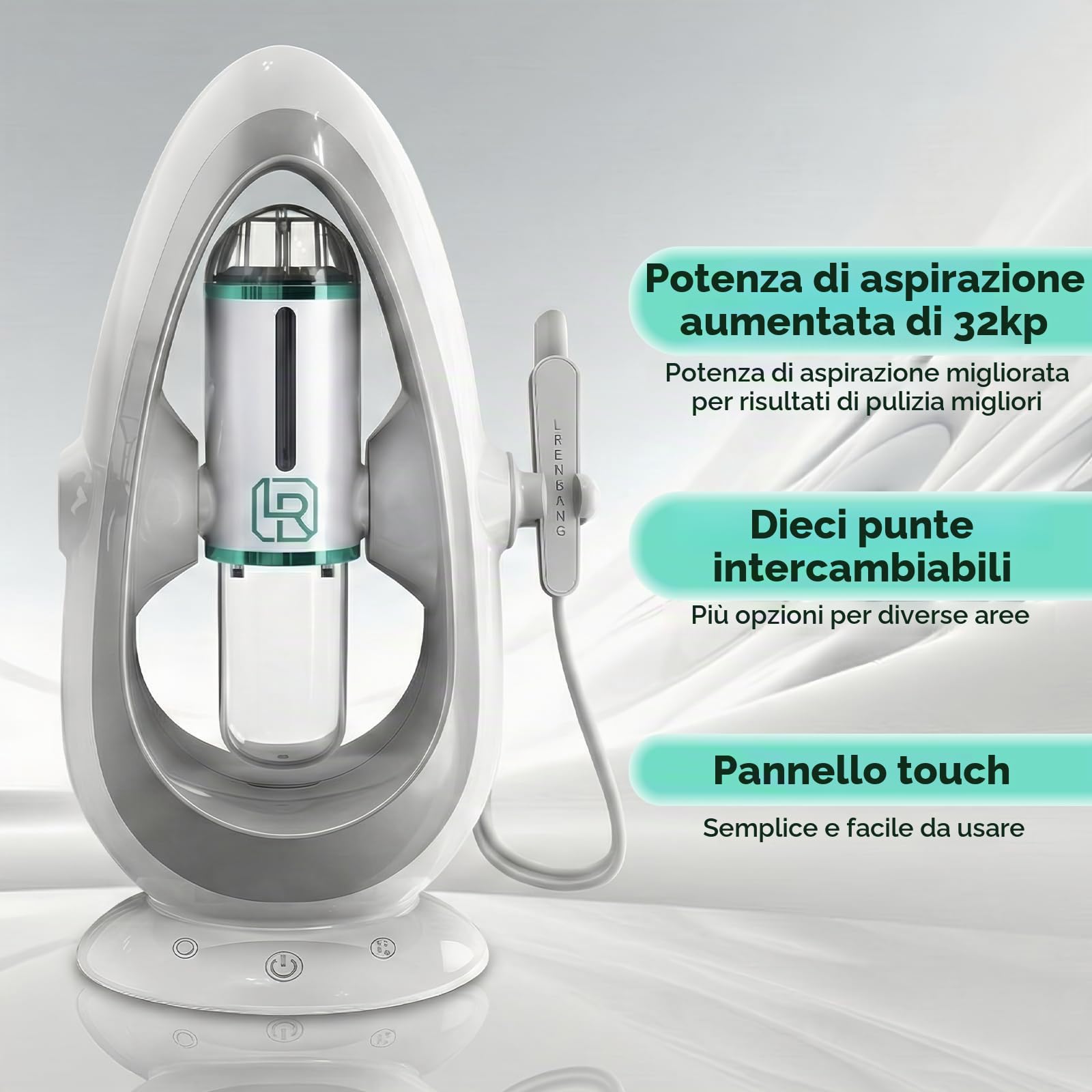 AquaFacial - Dispositivo multifunzione Macchina facciale con ossigeno all'idrogeno, Idrodermoabrasione Facial Macchina per La Pulizia Dispositivo multifunzionale per la cura del viso a bolle piccole