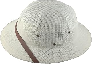 MM Summer 100% Straw Pith Helmet Postman Hat White