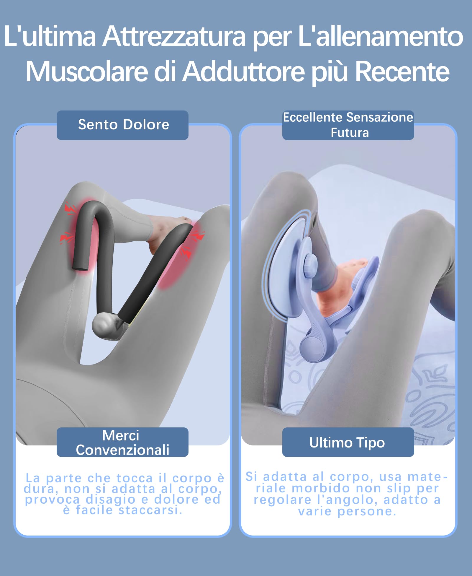 Attrezzo Interno Coscia 16KG Attrezzi Esercizi Pavimento Pelvico Muscoli Palestra in Casa Fitness Attrezzi Casa Pilates Allenamento a Casa per Addominali Glutei Arm Blaster (Bleu)