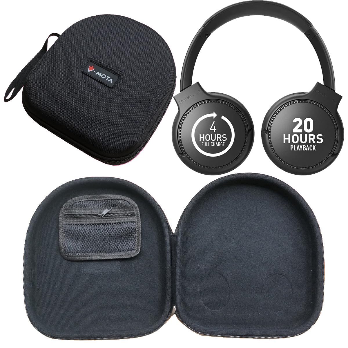 V-MOTA ANC Headphone Carry Case Box for Panasonic RB-M300B RB-M500B RB-M500BE RB-M700 RB-700BE Deep Bass Wireless Over-Ear Headset